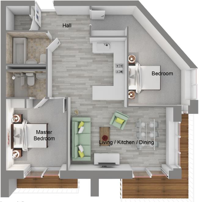 STYLISH BEACHSIDE APARTMENT, Culver Parade, Sandown floorplan